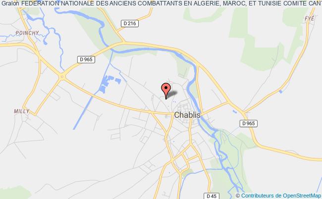 plan association Federation Nationale Des Anciens Combattants En Algerie, Maroc, Et Tunisie Comite Cantonal De Chablis Chablis