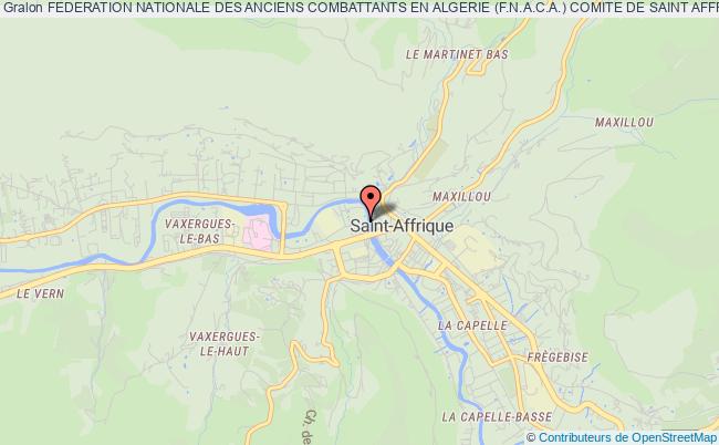 plan association Federation Nationale Des Anciens Combattants En Algerie (f.n.a.c.a.) Comite De Saint Affrique Saint-Affrique