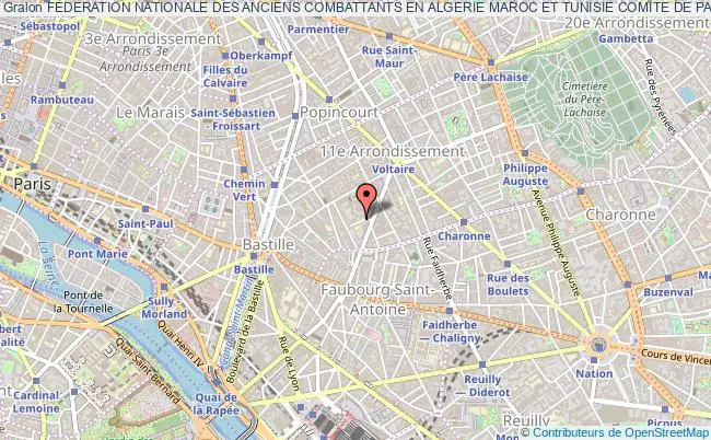 plan association Federation Nationale Des Anciens Combattants En Algerie Maroc Et Tunisie Comite De Paris 11 Paris