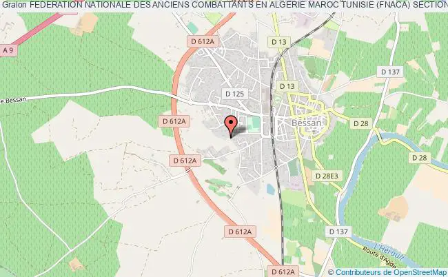 plan association Federation Nationale Des Anciens Combattants En Algerie Maroc Tunisie (fnaca) Section Locale De Bessan Bessan