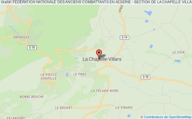 FÉDÉRATION NATIONALE DES ANCIENS COMBATTANTS EN ALGÉRIE - SECTION DE LA CHAPELLE VILLARS