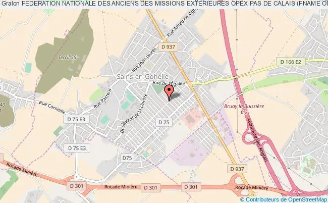 plan association Federation Nationale Des Anciens Des Missions Exterieures Opex Pas De Calais (fname Opex Pas De Calais) Sains-en-Gohelle