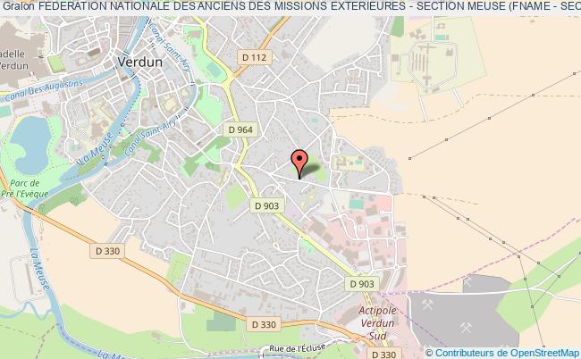 plan association Federation Nationale Des Anciens Des Missions Exterieures - Section Meuse (fname - Section Meuse) Verdun