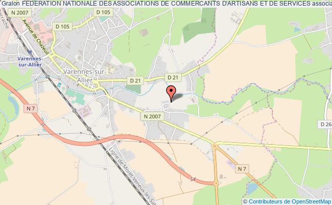 plan association Federation Nationale Des Associations De Commercants D'artisans Et De Services Varennes-sur-Allier