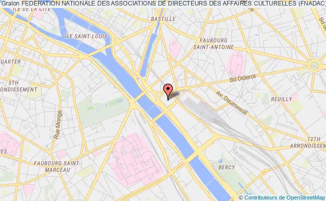 plan association Federation Nationale Des Associations De Directeurs Des Affaires Culturelles (fnadac) PARIS