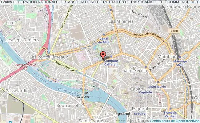 plan association Federation Nationale Des Associations De Retraites De L'artisanat Et Du Commerce De Proximite Occitanie Midi-pyrenees - Fenarac 31 Toulouse