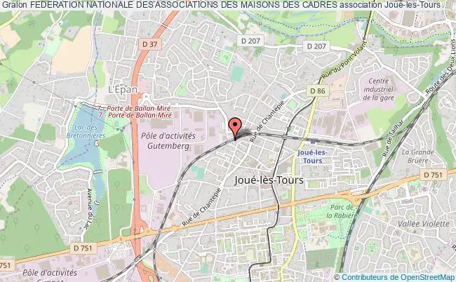 plan association Federation Nationale Des Associations Des Maisons Des Cadres Joué-lès-Tours