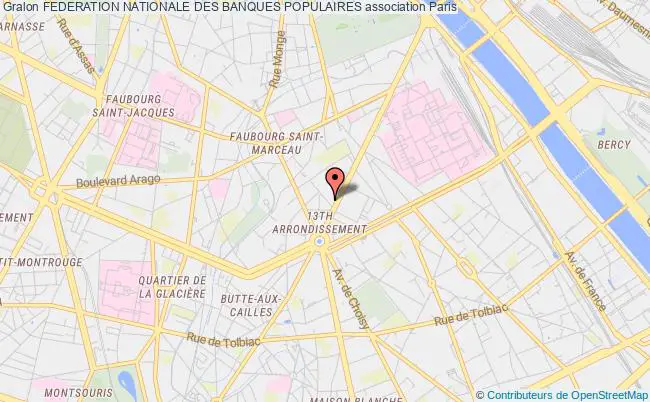 plan association Federation Nationale Des Banques Populaires Paris 13e