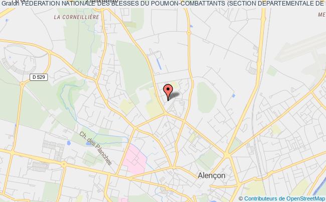 plan association Federation Nationale Des Blesses Du Poumon-combattants (section Departementale De L'orne) Alençon