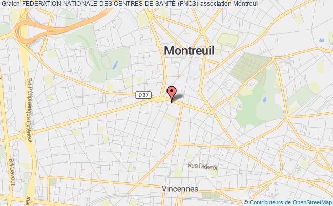 plan association Federation Nationale Des Centres De SantÉ (fncs) Montreuil