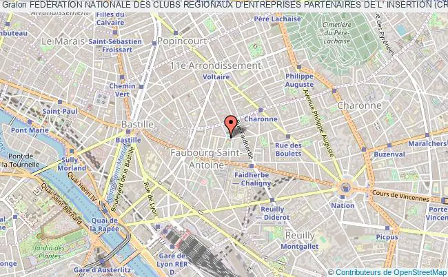 plan association Federation Nationale Des Clubs Regionaux D'entreprises Partenaires De L' Insertion (crepi) Paris