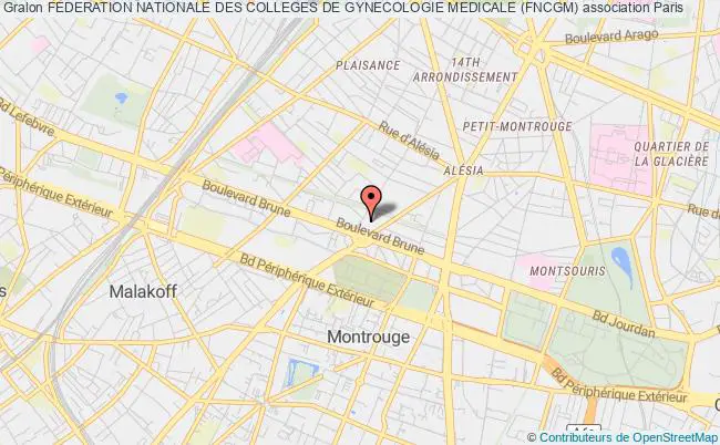 plan association Federation Nationale Des Colleges De Gynecologie Medicale (fncgm) Paris