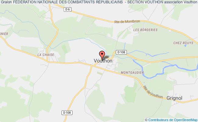 plan association FÉdÉration Nationale Des Combattants RÉpublicains  - Section Vouthon Vouthon