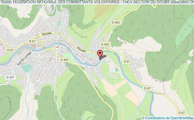 plan association Federation Nationale Des Combattants Volontaires - Fncv Section Du Doubs Ornans