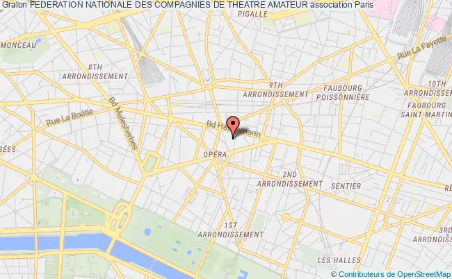 plan association Federation Nationale Des Compagnies De Theatre Amateur Paris