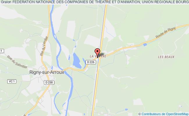 plan association Federation Nationale Des Compagnies De Theatre Et D'animation, Union Regionale Bourgogne Franche-comte Rigny-sur-Arroux
