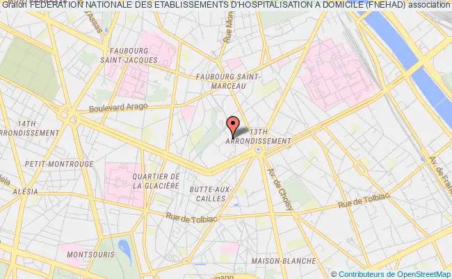 plan association Federation Nationale Des Etablissements D'hospitalisation A Domicile (fnehad) Paris