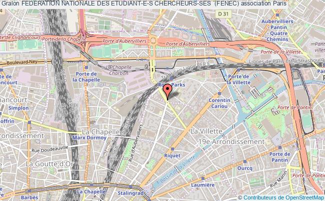plan association Federation Nationale Des Etudiant-e-s Chercheurs-ses  (fenec) PARIS