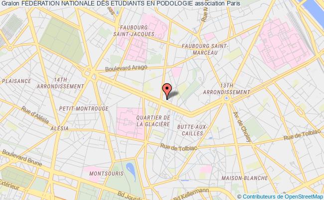plan association FÉdÉration Nationale Des Etudiants En Podologie Paris
