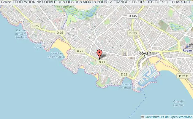 plan association Federation Nationale Des Fils Des Morts Pour La France 'les Fils Des Tues' De Charente-maritime Royan