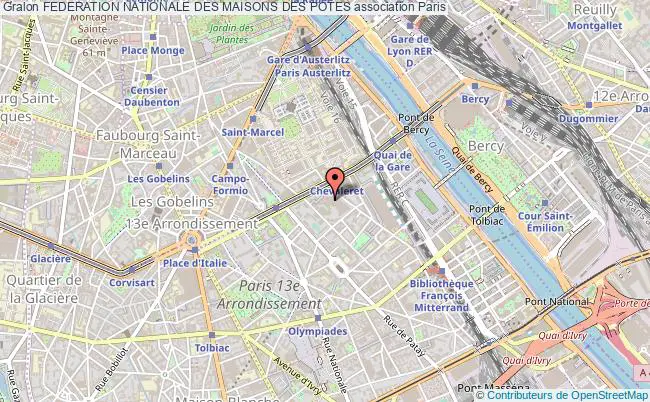 plan association Federation Nationale Des Maisons Des Potes Paris