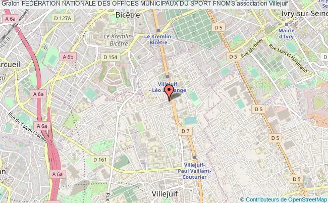 plan association Federation Nationale Des Offices Municipaux Du Sport Fnoms Villejuif