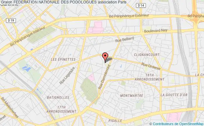 plan association Federation Nationale Des Podologues Paris