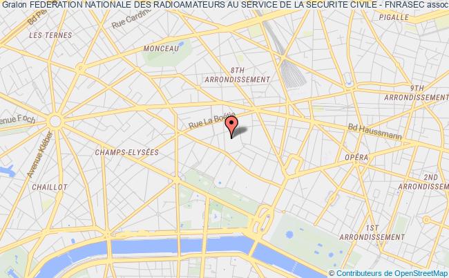 plan association Federation Nationale Des Radioamateurs Au Service De La Securite Civile - Fnrasec PARIS