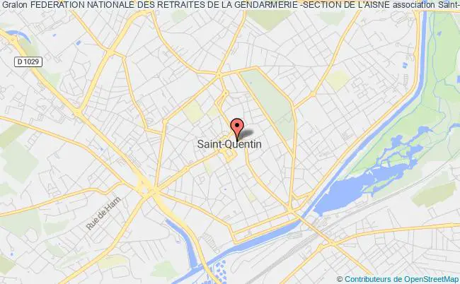 plan association Federation Nationale Des Retraites De La Gendarmerie -section De L'aisne Saint-Quentin