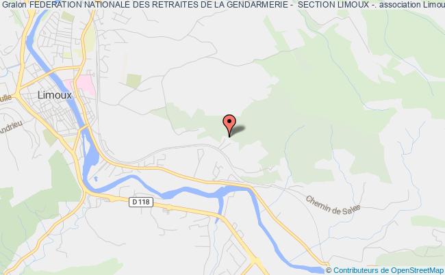 plan association Federation Nationale Des Retraites De La Gendarmerie -  Section Limoux -. Limoux