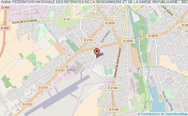 plan association Federation Nationale Des Retraites De La Gendarmerie Et De La Garde Republicaine - Section Du Cher Bourges