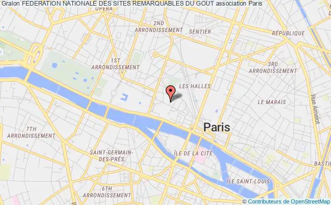 plan association Federation Nationale Des Sites Remarquables Du Gout Paris