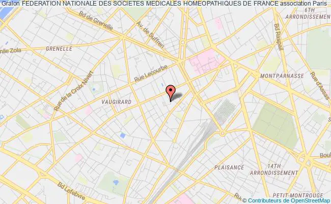plan association Federation Nationale Des Societes Medicales Homeopathiques De France Paris