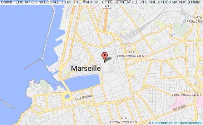 plan association Federation Nationale Du Merite Maritime Et De La Medaille D'honneur Des Marins (fnmm) Marseille 1