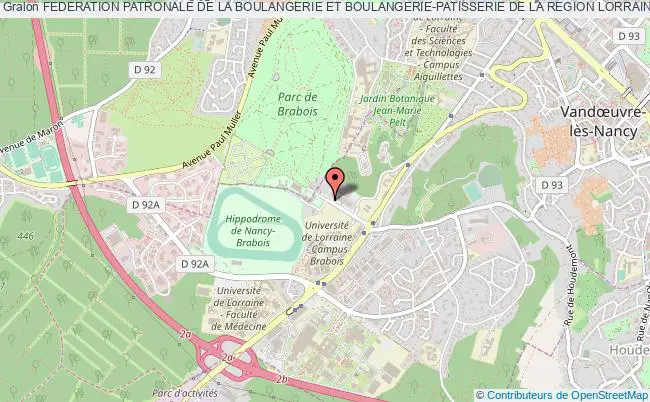 plan association Federation Patronale De La Boulangerie Et Boulangerie-patisserie De La Region Lorraine Vandoeuvre-lès-Nancy