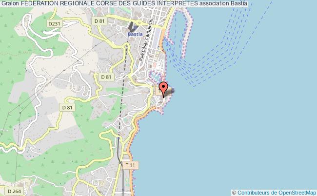 plan association Federation Regionale Corse Des Guides Interpretes Bastia