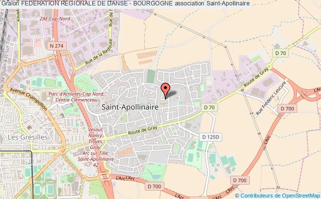 plan association Federation Regionale De Danse - Bourgogne Saint-Apollinaire