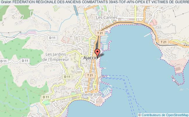 plan association FÉdÉration RÉgionale Des Anciens Combattants 39/45-tof-afn-opex Et Victimes De Guerre De La Corse Ajaccio