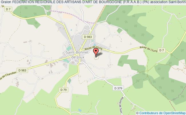 plan association Federation Regionale Des Artisans D'art De Bourgogne (f.r.a.a.b.) (pa) Saint-Bonnet-de-Joux