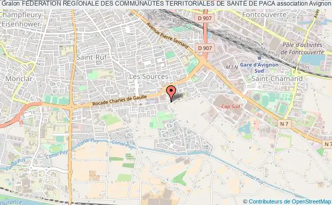 plan association FÉdÉration RÉgionale Des CommunautÉs Territoriales De SantÉ De Paca Avignon