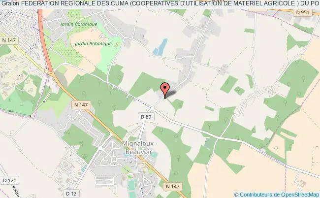 plan association Federation Regionale Des Cuma (cooperatives D'utilisation De Materiel Agricole ) Du Poitou-charentes Mignaloux-Beauvoir