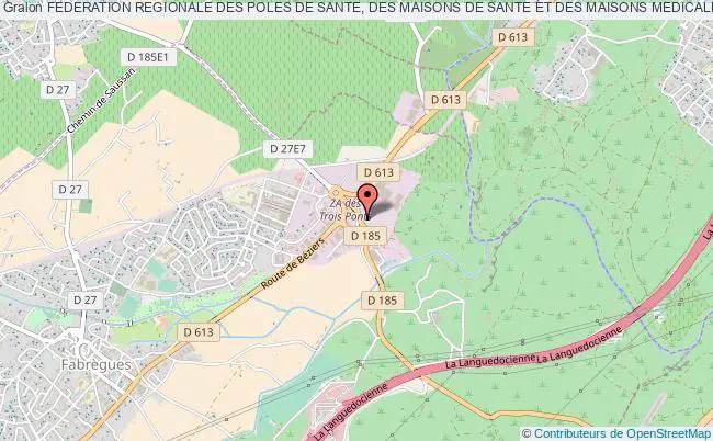 plan association Federation Regionale Des Poles De Sante, Des Maisons De Sante Et Des Maisons Medicales Du Languedoc Roussillon - Fr P3m Lr Fabrègues