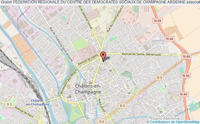 plan association Federation Regionale Du Centre Des Democrates Sociaux De Champagne Ardenne Châlons-en-Champagne