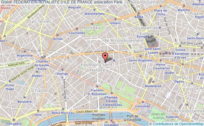 plan association Federation Royaliste D'ile De France Paris