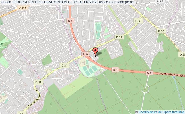 plan association FÉdÉration Speedbadminton Club De France Montgeron