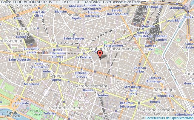 plan association Federation Sportive De La Police Francaise Fspf Paris