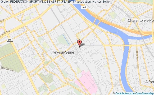 plan association Federation Sportive Des Asptt (fsasptt) Ivry-sur-Seine