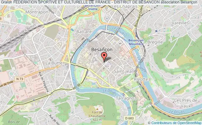 plan association Federation Sportive Et Culturelle De France - District De Besancon Besançon