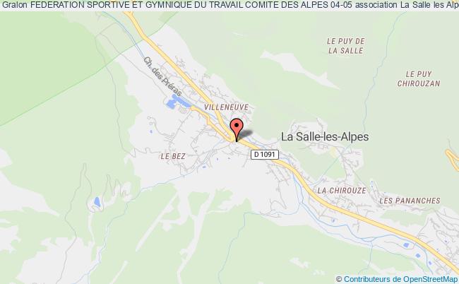 plan association Federation Sportive Et Gymnique Du Travail Comite Des Alpes 04-05 Tallard