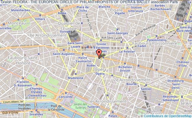 plan association Fedora - The European Circle Of Philanthropists Of Opera & Ballet Paris 9e